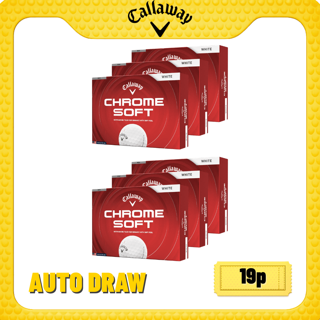 | AUTO DRAW | WIN x6 DOZEN 2026 CALLAWAY CHROME SOFT WHITE GOLF BALLS #5