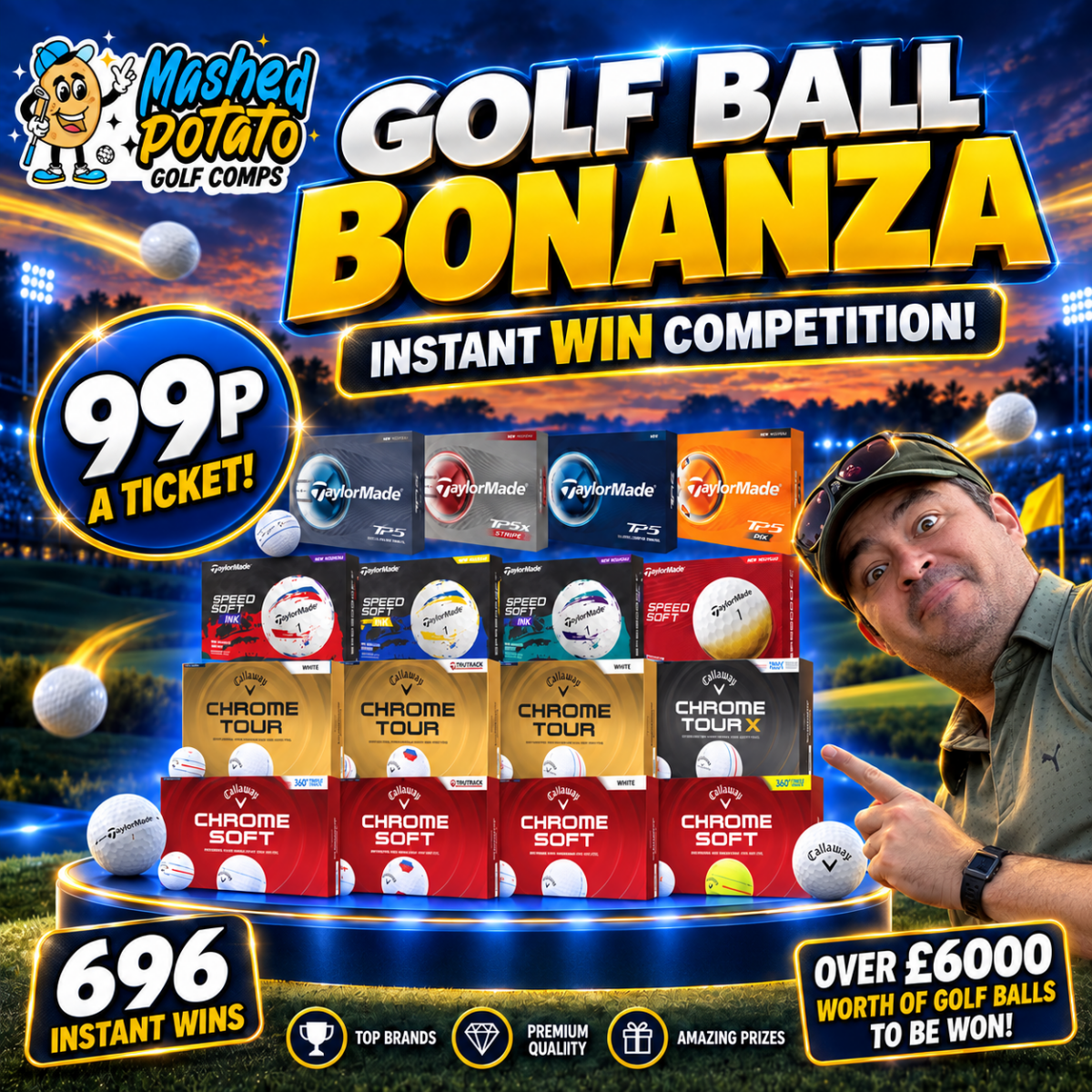 GOLF BALL BONANZA INSTANT WIN – OVER £6000 WORTH OF PRIZES TO BE WON #4