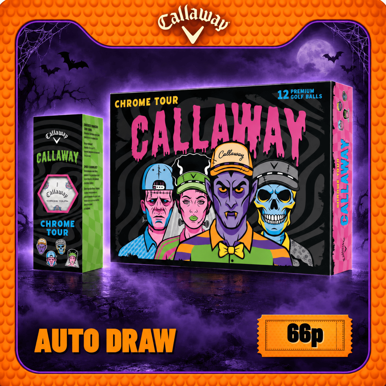 WIN X6 DOZEN CALLAWAY CHROME TOUR TRUVIZ HALOWEEN GOLF BALLS #2